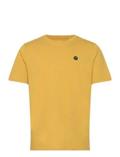 Loke Badge Tee - Regenerative Organ Tops T-shirts Short-sleeved Yellow...
