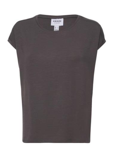 Vmava Plain Ss Top Ga Jrs Noos Tops T-shirts & Tops Short-sleeved Grey...