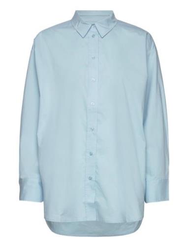 Savannapw Sh Tops Shirts Long-sleeved Blue Part Two