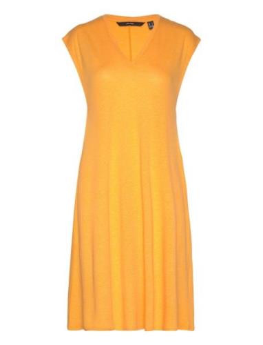 Vmmarijune Sl Knee Dress Jrs Knelang Kjole Orange Vero Moda