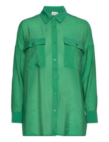 Nuelinam Ls Shirt Tops Shirts Long-sleeved Green Nümph