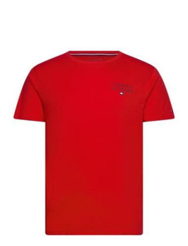 Cn Ss Tee Logo Tops T-shirts Short-sleeved Red Tommy Hilfiger