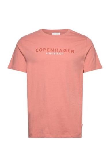 Copenhagen Print Tee S/S Tops T-shirts Short-sleeved Pink Lindbergh