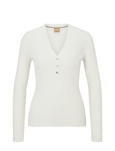 Faramena Tops Knitwear Jumpers White BOSS