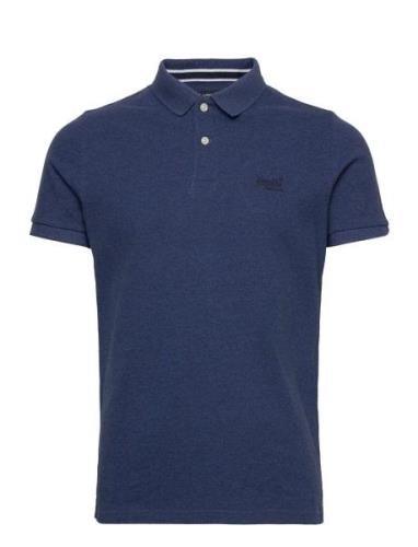 Classic Pique Polo Tops Polos Short-sleeved Blue Superdry