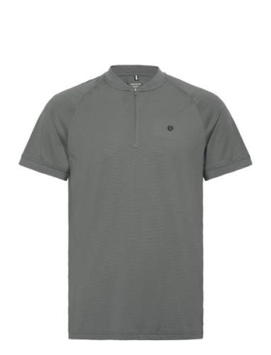 Ace Performance Zip Polo Sport T-shirts Short-sleeved Grey Björn Borg