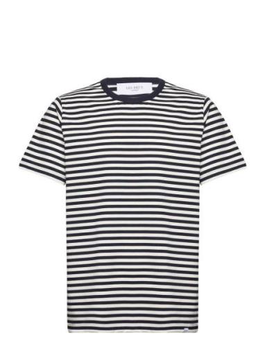 Adrian Stripe T-Shirt Designers T-shirts Short-sleeved Navy Les Deux