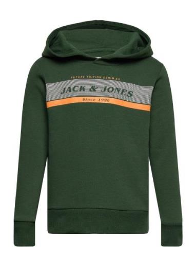 Jjalex Sweat Hood Jnr Tops Sweat-shirts & Hoodies Hoodies Green Jack &...