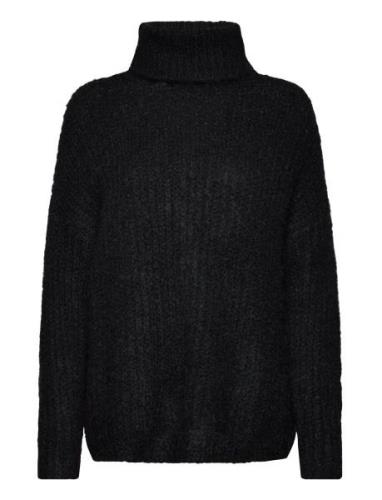 Cubrava Rollneck Tops Knitwear Turtleneck Black Culture