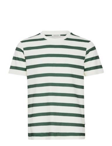 Cfthor Y/D Slub Yarn Tee Tops T-shirts Short-sleeved Green Casual Frid...