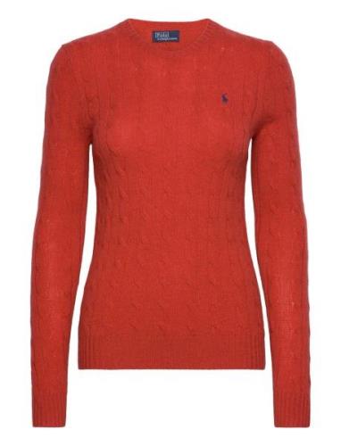 Cable-Knit Wool-Cashmere Sweater Tops Knitwear Jumpers Red Polo Ralph ...