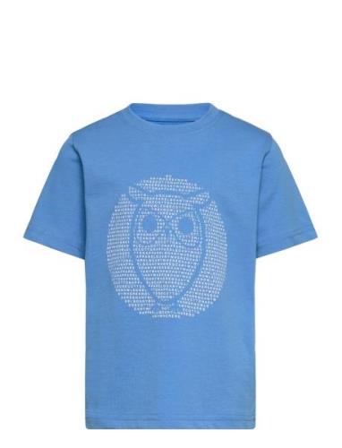 Regular Fit Owl Chest Print - Gots/ Tops T-shirts Short-sleeved Blue K...