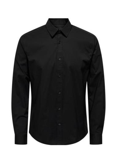 Onsandy Slim Easy Iron Poplin Shirt Noos Tops Shirts Casual Black ONLY...