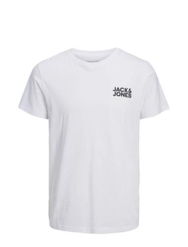Jjecorp Logo Tee Ss O-Neck Noos Tops T-shirts Short-sleeved White Jack...
