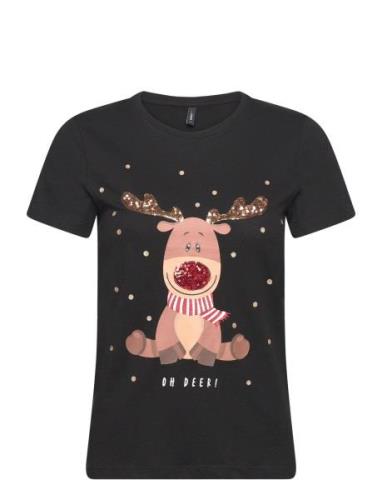Onlyrsa Christmas S/S Top Box Jrs Tops T-shirts & Tops Short-sleeved B...
