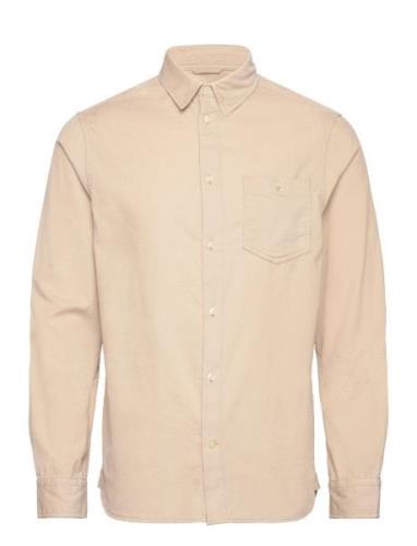 Regular Fit Corduroy Shirt - Gots/V Tops Shirts Casual Beige Knowledge...