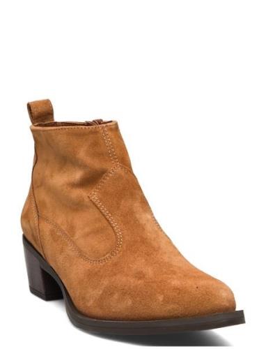 Galya_Bs Shoes Boots Ankle Boots Ankle Boots With Heel Beige UNISA