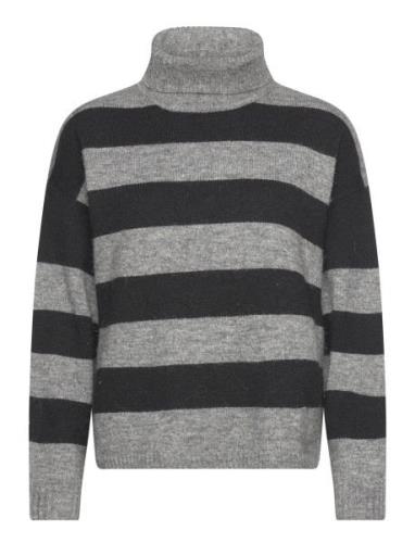 Objminna L/S Rollneck Knit Pullover Noos Tops Knitwear Turtleneck Grey...