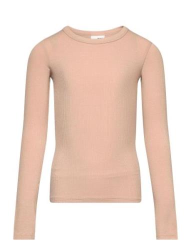 T-Shirt Long-Sleeve Tops T-shirts Long-sleeved T-shirts Beige Sofie Sc...