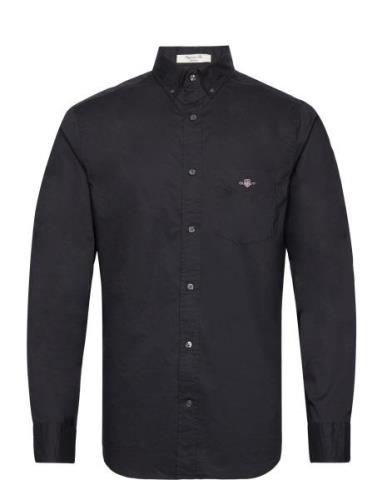 Reg Classic Poplin Shirt Tops Shirts Casual Black GANT