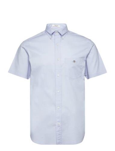 Reg Classic Poplin Ss Shirt Tops Shirts Short-sleeved Blue GANT