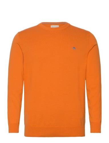 Classic Cotton C-Neck Tops Knitwear Round Necks Orange GANT