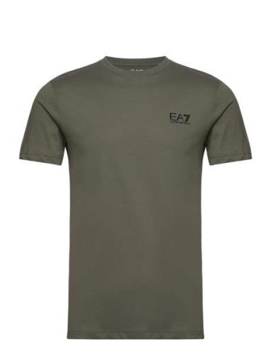 T-Shirts Tops T-shirts Short-sleeved Khaki Green EA7