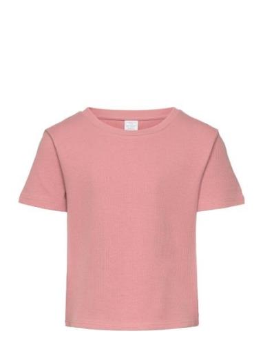 Top Rosie Basic Tops T-shirts Short-sleeved Pink Lindex