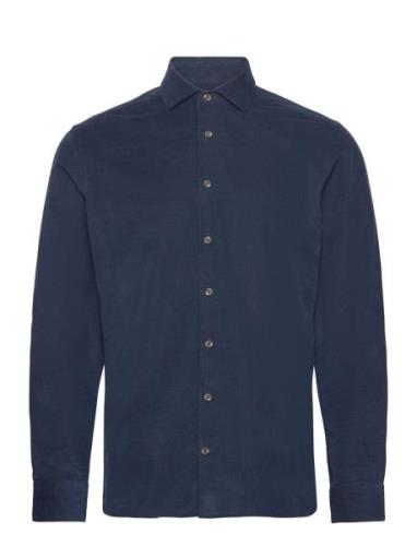 Smart Babycord Tops Shirts Casual Navy Hackett London