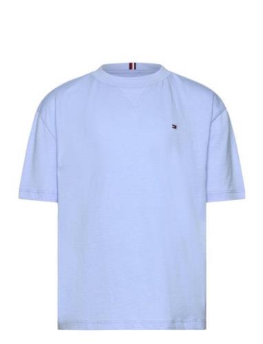 Essential Tee Ss Tops T-shirts Short-sleeved Blue Tommy Hilfiger