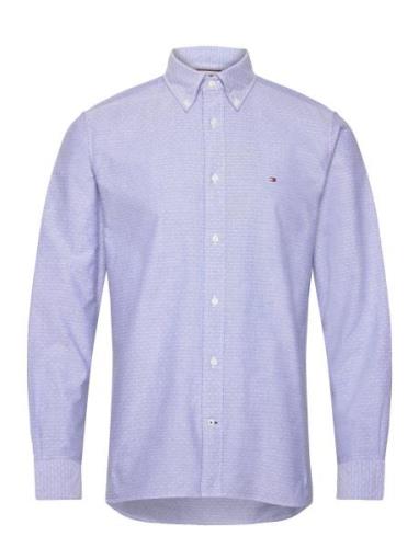 Oxford Dobby Rf Shirt Tops Shirts Casual Blue Tommy Hilfiger