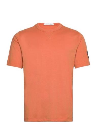 Badge Regular Tee Tops T-shirts Short-sleeved Orange Calvin Klein Jean...