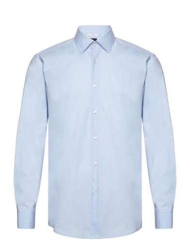 H-Hank-Kent-C1-214 Tops Shirts Business Blue BOSS