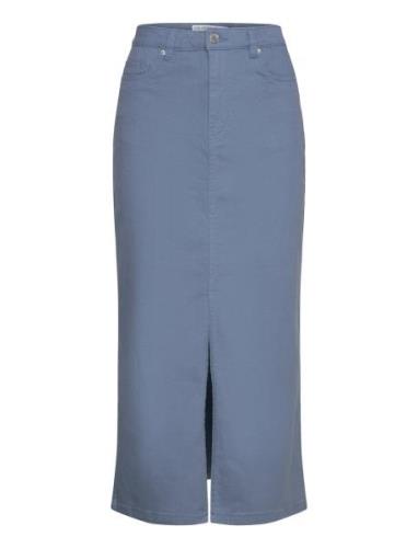 Vmwild Lucky Hr 7/8 Clr Skirt Lcs Knelangt Skjørt Blue Vero Moda