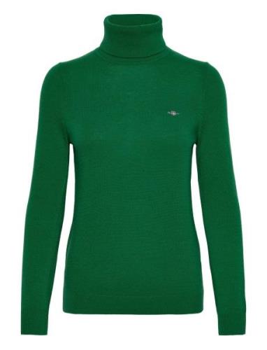 Extrafine Rollneck Tops Knitwear Turtleneck Green GANT