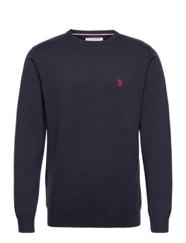 Uspa Knit Adair Men Tops Knitwear Round Necks Navy U.S. Polo Assn.