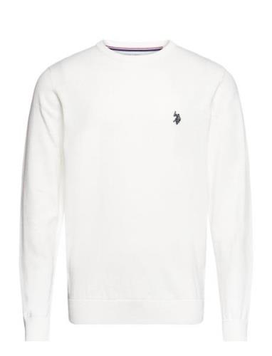 Adair Knit Sweater Tops Knitwear Round Necks White U.S. Polo Assn.