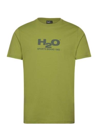 Logo Tee Tops T-shirts Short-sleeved Green H2O