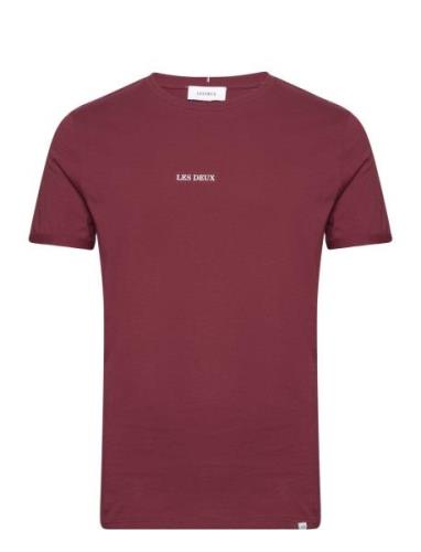 Lens T-Shirt - Seasonal Tops T-shirts Short-sleeved Burgundy Les Deux