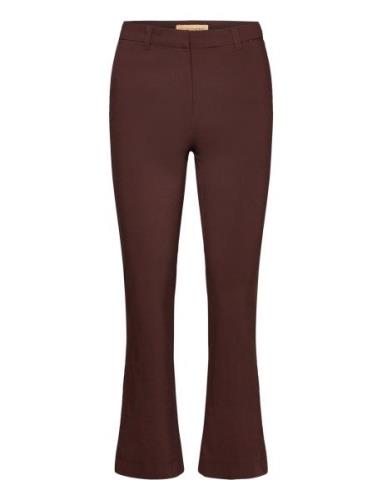 Sc-Lilly Bottoms Trousers Flared Brown Soyaconcept