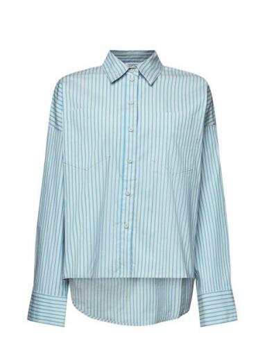 Blouses Woven Tops Shirts Long-sleeved Blue Esprit Casual