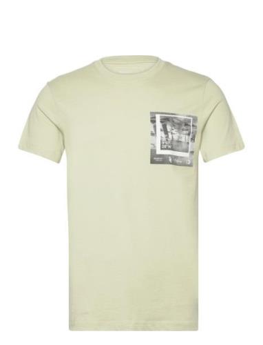 Photoprinted T-Shirt Tops T-shirts Short-sleeved Green Tom Tailor