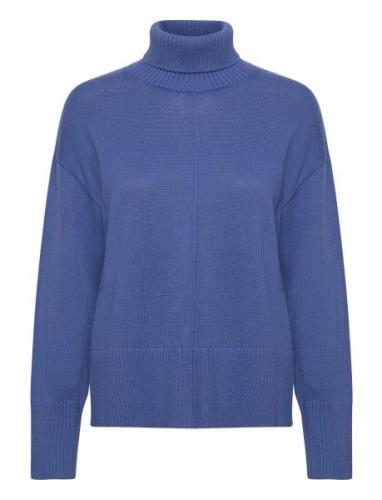 Lr-Elaine Tops Knitwear Turtleneck Blue Levete Room