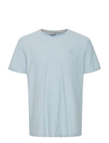 Tee Tops T-shirts Short-sleeved Blue Blend