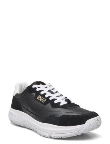 Spa Racer 100 Leather-Suede Sneaker Lave Sneakers Black Polo Ralph Lau...
