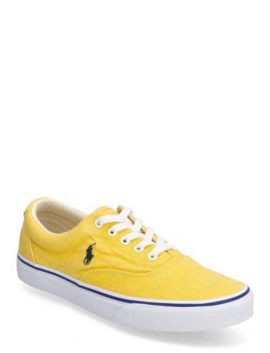 Keaton Washed Canvas Sneaker Lave Sneakers Yellow Polo Ralph Lauren