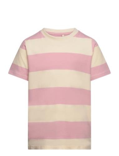 Tnjae Uni S_S Tee Tops T-shirts Short-sleeved Pink The New