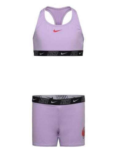 Nike Racerback Bikini/Short Set Bikini Purple NIKE SWIM