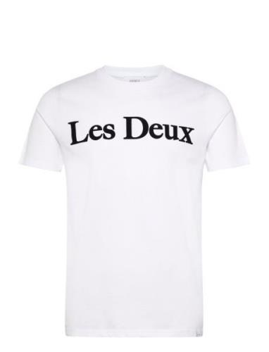 Charles T-Shirt Tops T-shirts Short-sleeved White Les Deux