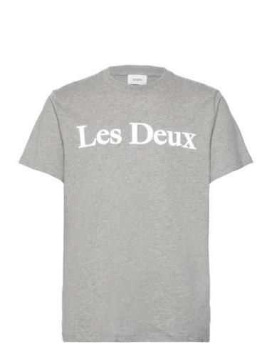 Charles T-Shirt Tops T-shirts Short-sleeved Grey Les Deux
